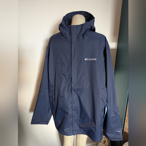 Columbia Men's Watertight II Rain Jacket Navy Blue Size XXL NWT - Picture 1 of 16